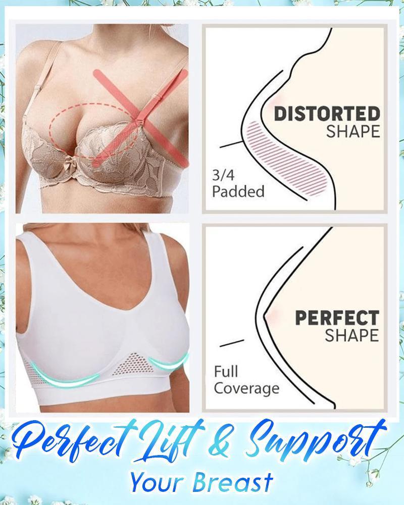 Ultra-Breeze Lift Air Bra, Breathable Cool Lift Up Air Bra, Women's  Seamless Air Permeable Cooling Comfort Bra (Black,S) at  Women's  Clothing store