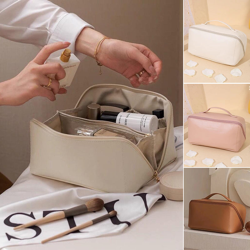Large Capacity Travel Cosmetic Bag Travel Makeup Bag Opens -  Denmark