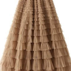 Be Your Own City Queen Tiered Elastic Waist Tulle Maxi Skirt